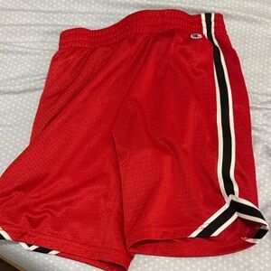 Champion Men's Red Mesh Athletic Shorts
